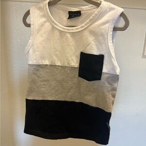 Little Bipsy White, Gray, and Black Kids Tank Top